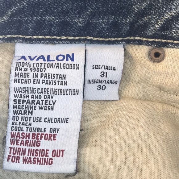 Avalon Vintage Men’s Blue Jeans NWT 31x30 - Picture 7 of 7